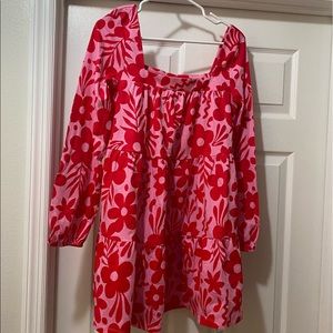 ASOS red and pink baby doll dress. Size US4